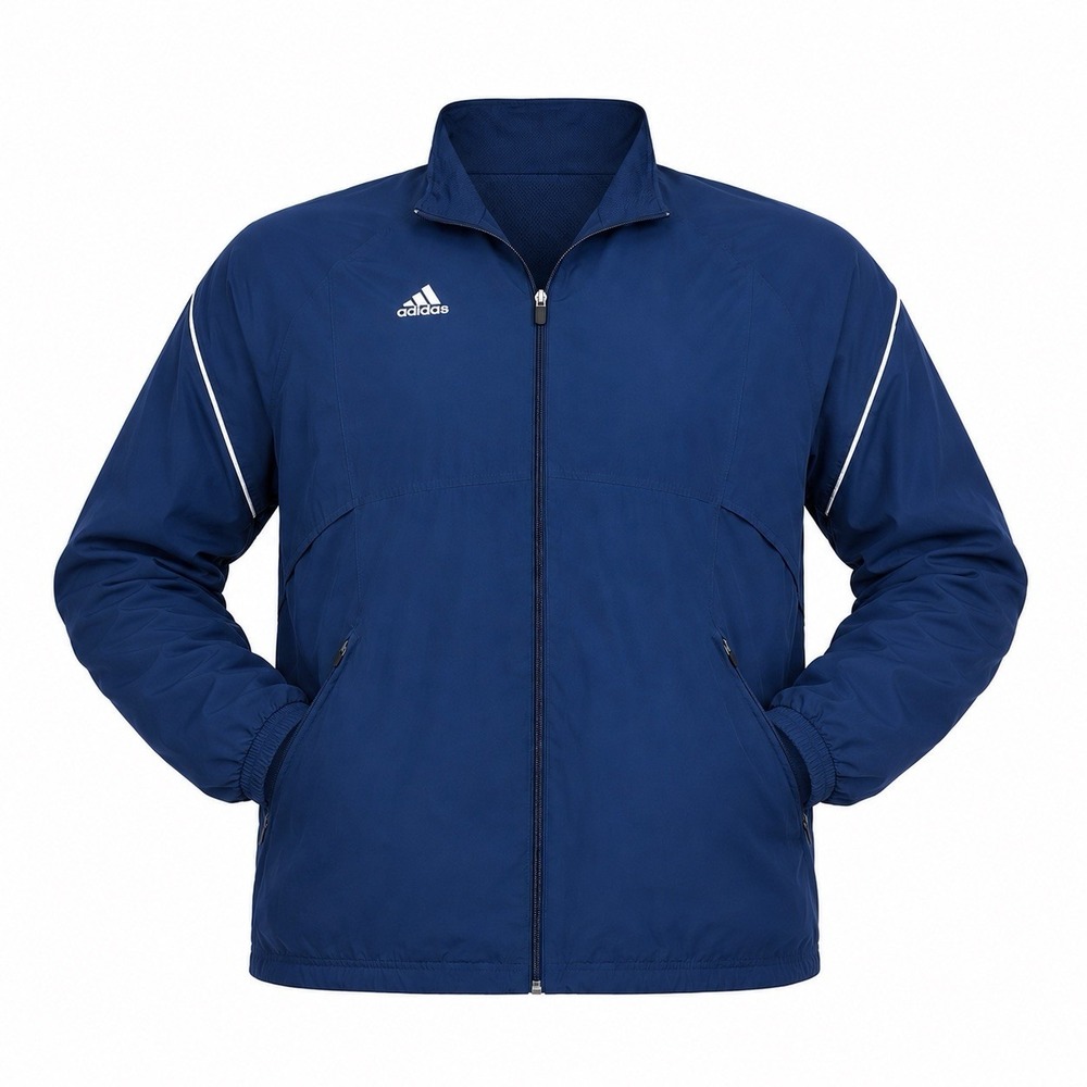 Adidas Team Performance Vented Full Zip Jacket Men's Large Navy Climalite Golf